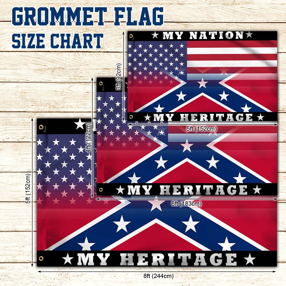 My Nation, My Heritage Confederate Dixie American Flag THH3821GF - Image 5