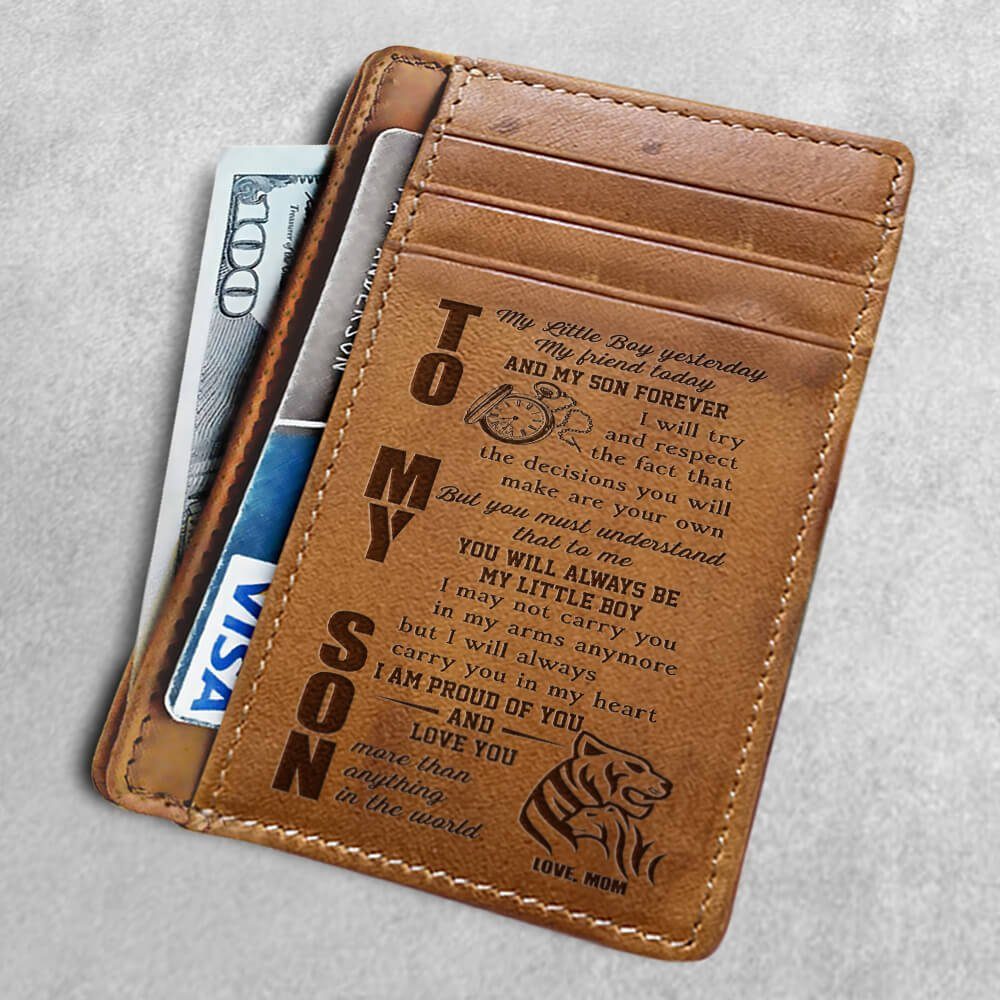 My Son, My Little Boy, Love Mom Card Wallet, The Perfect Mens Gift, Gift For Son, Christmas Gift, Card Wallet, Leather Wallet for Men, Son, Card Wallet LNT722CW - Image 3