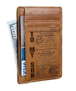my son, my little boy, love mom card wallet, the perfect mens gift, gift for son, christmas gift, card wallet, leather wallet for men, son, card wallet lnt722cw 7483