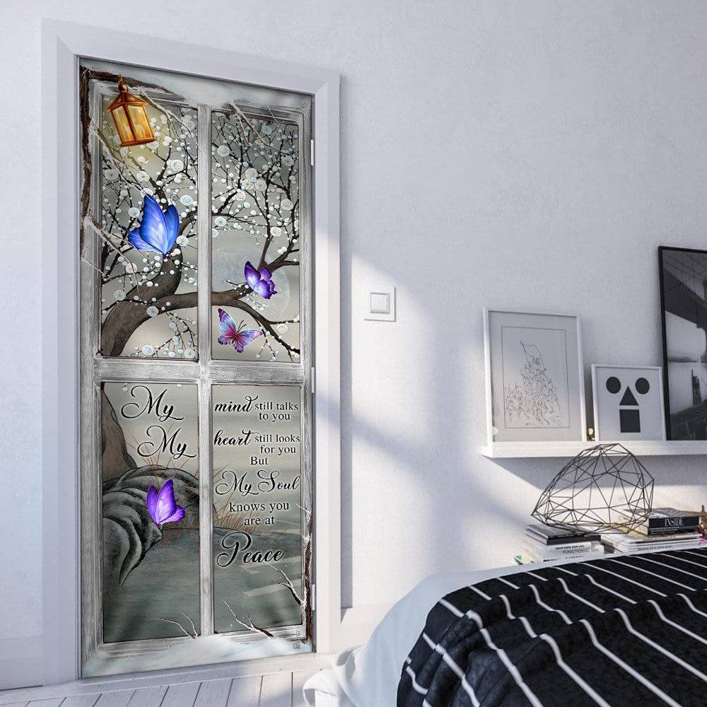 My Soul Knows You Are At Peace Butterfly Memory Sign Door Cover - Image 5