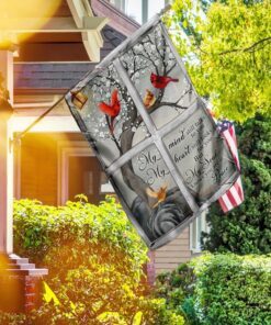 My Soul Knows You Are At Peace Cardinal Memory Sign Flag