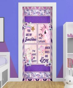 My Sunshine Unicorn Door Cover