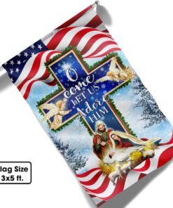 nativity christmas flag o come let us adore him flag mln730f 7014