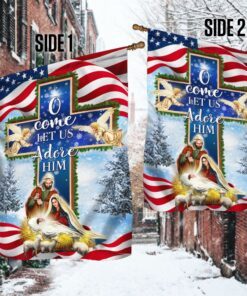 nativity christmas flag o come let us adore him flag mln730f 7336