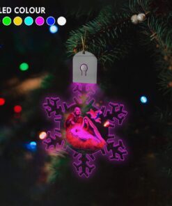 nativity of jesus christmas led acrylic ornament light, snow flower ornament, holy family, jesus is born tqn703o 4086