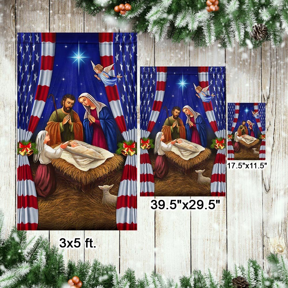Nativity Of Jesus Flag Jesus Is Born Oh Holy Night TQN757F - Image 7