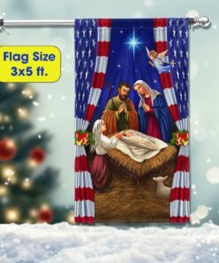 nativity of jesus flag jesus is born oh holy night tqn757f 4380