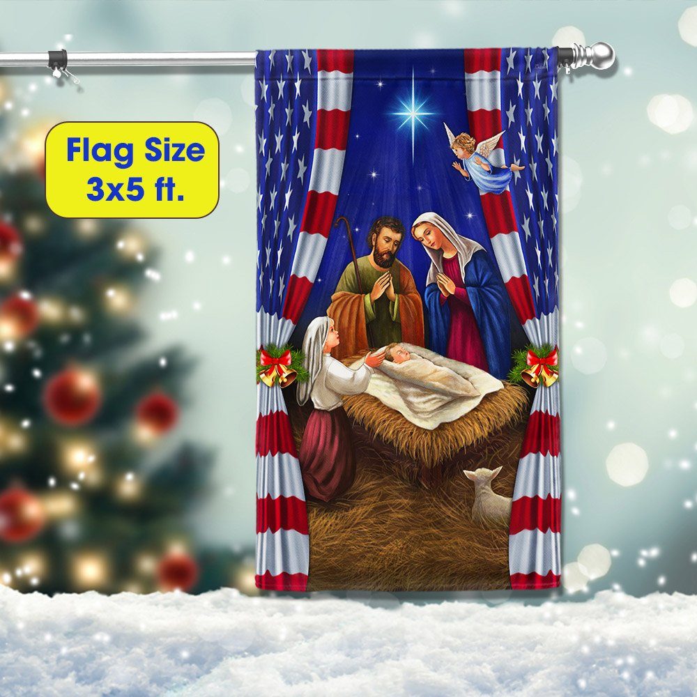 Nativity Of Jesus Flag Jesus Is Born Oh Holy Night TQN757F - Image 6