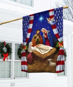 Nativity Of Jesus Flag Jesus Is Born Oh Holy Night TQN757F