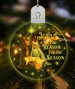 Nativity Of Jesus Led Ornament Jesus Is The Reason For The Season TQN701O