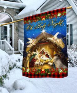 Nativity of Jesus Oh Holy Night  Jesus Christmas Flag MLN590F