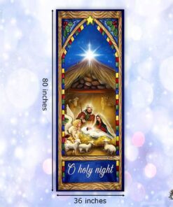 nativity scene christmas door cover o holy night bnn578d 2823