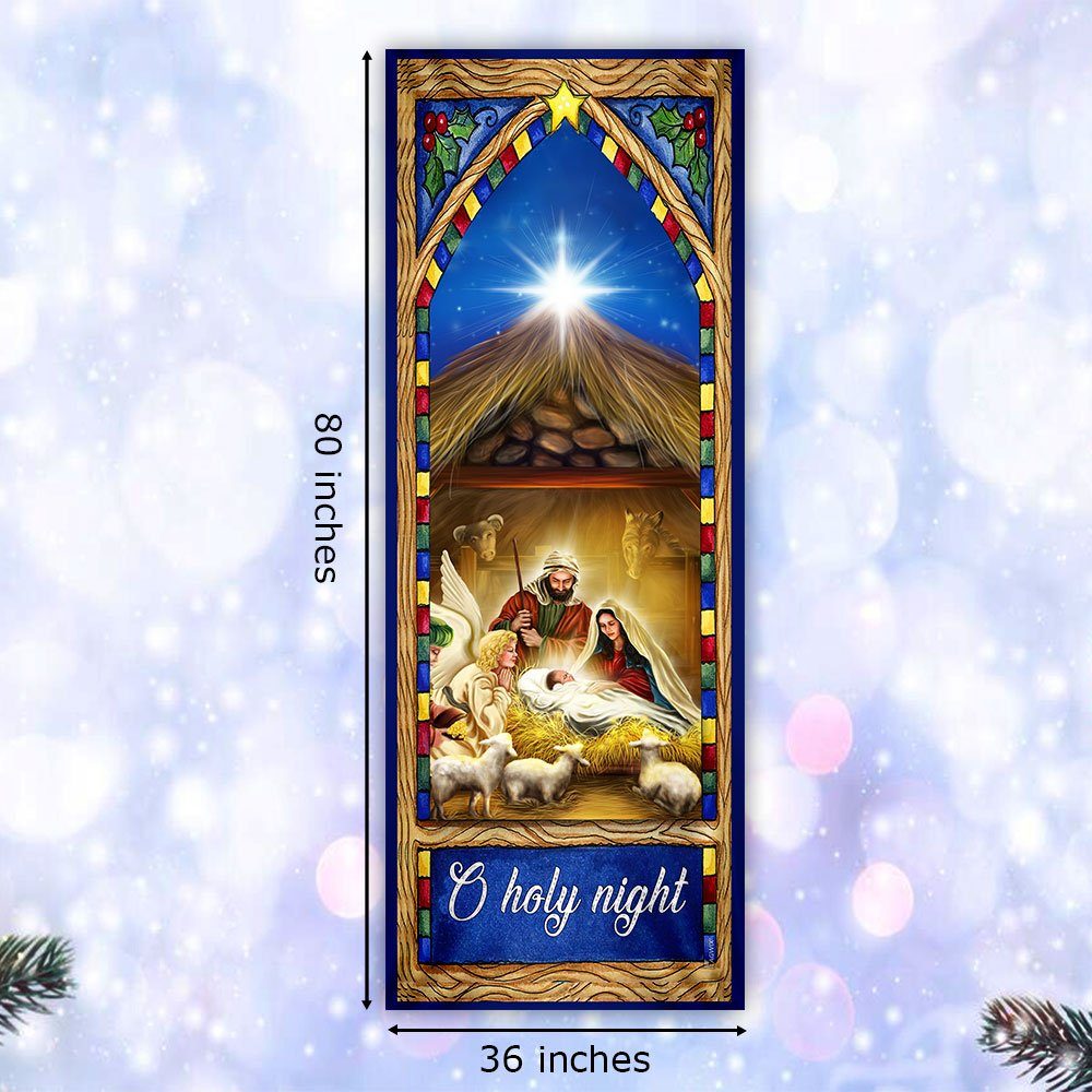 Nativity Scene Christmas Door Cover O Holy Night BNN578D - Image 6
