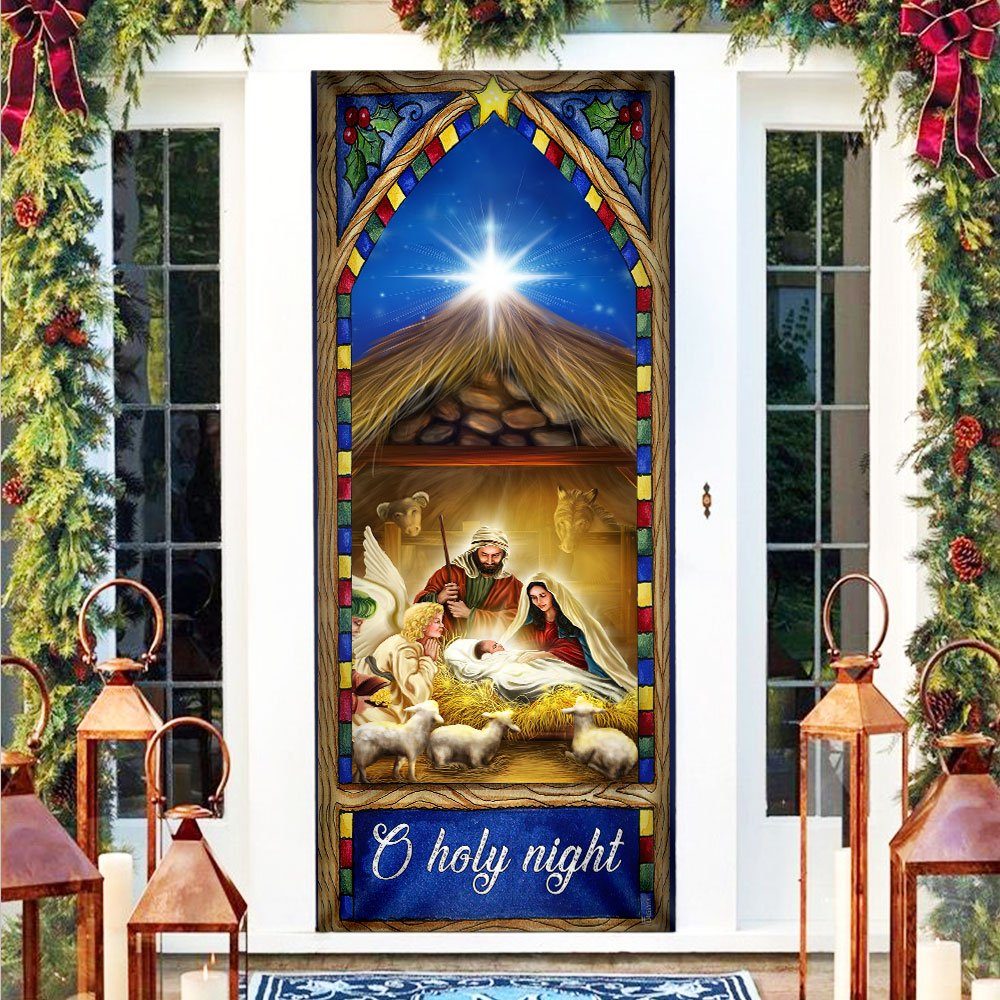 Nativity Scene Christmas Door Cover O Holy Night BNN578D - Image 4