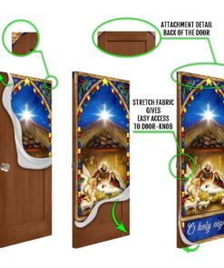 nativity scene christmas door cover o holy night bnn578d 6660