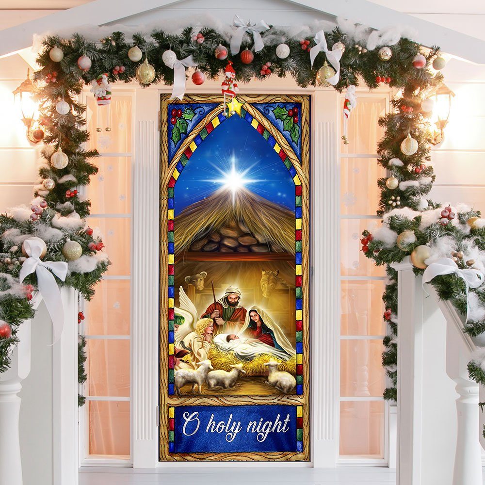 Nativity Scene Christmas Door Cover O Holy Night BNN578D - Image 2