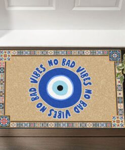 Nazar Evil Eye No Bad Vibes Energy Doormat MBH159DM
