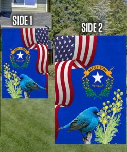 nevada state mtn.bluebird and sagebrush flag mln1141fv31 4927