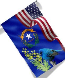 nevada state mtn.bluebird and sagebrush flag mln1141fv31 7559