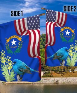 nevada state mtn.bluebird and sagebrush flag mln1141fv31 8754