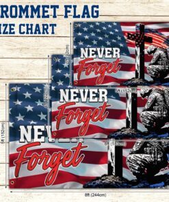 never forget, memorial veteran flag tpt590gf 8793