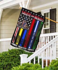 never forget 9.11 salute our heroes workers volunteers services flag lha1586f 4210