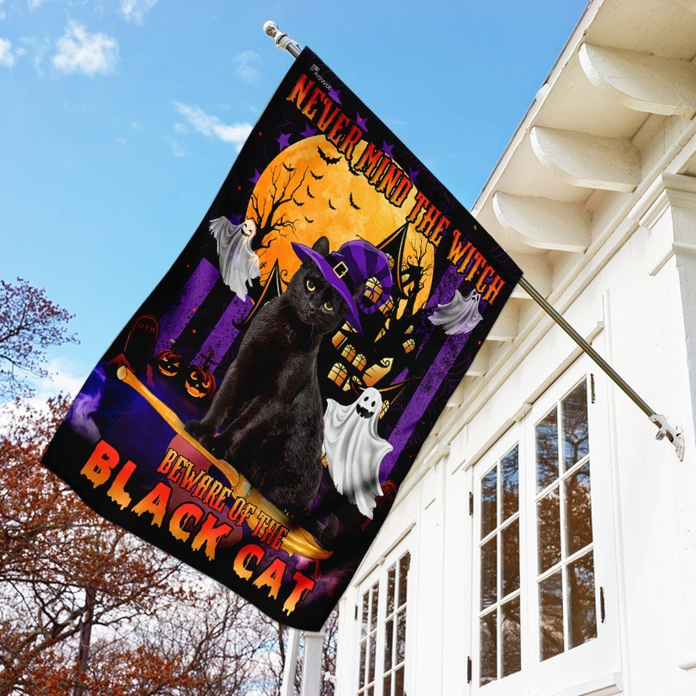 Never Mind The Witch Beware Of The Black Cat Flag - Image 2