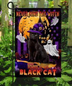 never mind the witch beware of the black cat flag 7524