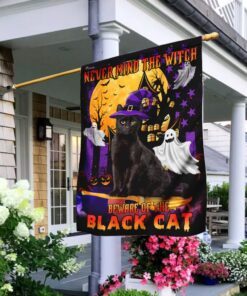 never mind the witch beware of the black cat flag 7956