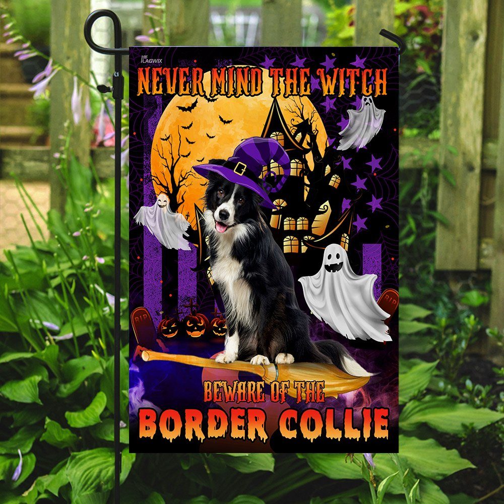 Never Mind The Witch Beware Of The Border Collie Flag - Image 7