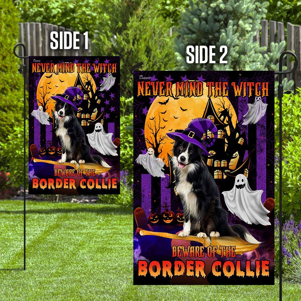 Never Mind The Witch Beware Of The Border Collie Flag - Image 8