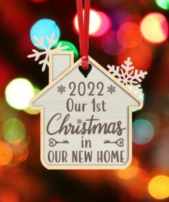 new home christmas ornament, our first home christmas, new home gifts for home owner, christmas ornament, housewarming gift mln585o 2601