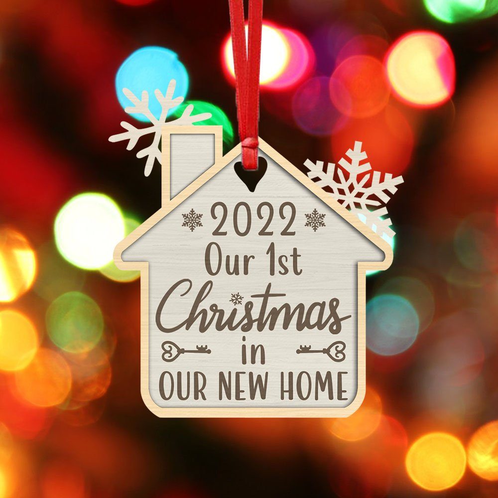 New Home Christmas Ornament, Our First Home Christmas, New Home Gifts For Home Owner, Christmas Ornament, Housewarming Gift MLN585O - Image 3