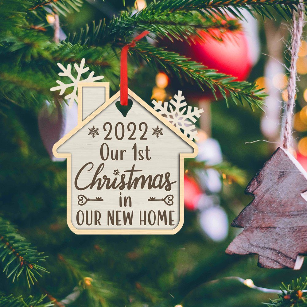 New Home Christmas Ornament, Our First Home Christmas, New Home Gifts For Home Owner, Christmas Ornament, Housewarming Gift MLN585O - Image 2