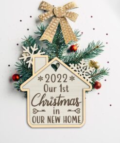 new home christmas ornament, our first home christmas, new home gifts for home owner, christmas ornament, housewarming gift mln585o 4712