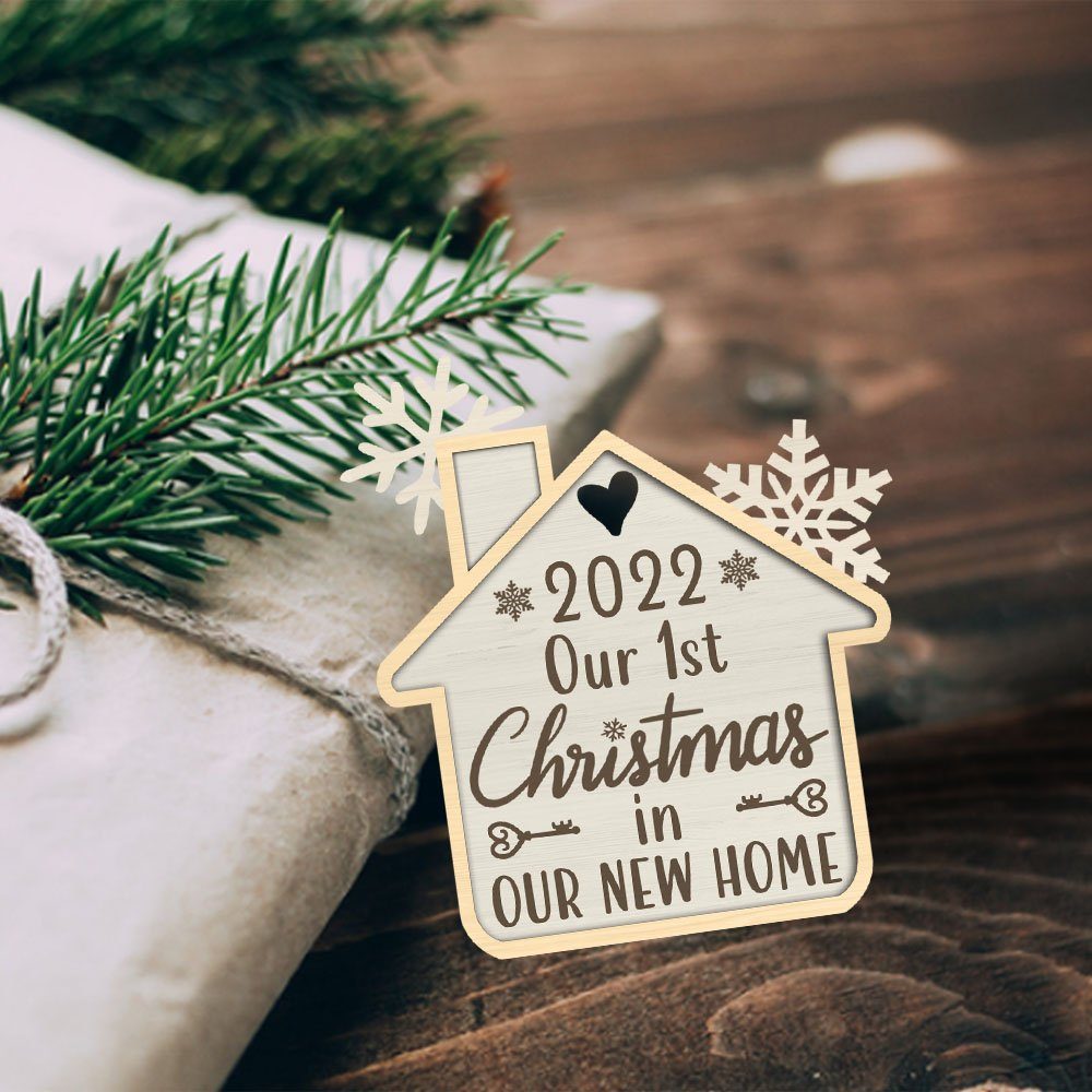 New Home Christmas Ornament, Our First Home Christmas, New Home Gifts For Home Owner, Christmas Ornament, Housewarming Gift MLN585O - Image 4