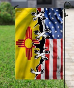 new mexico and american flag 2886