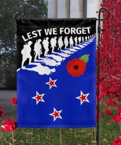 New Zealand Anzac Day Lest We Forget Flag MLN1154F