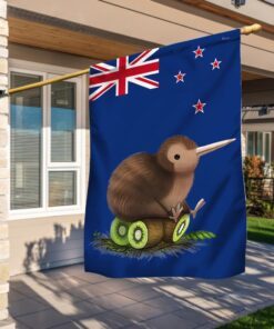 New Zealand Day Flag Kiwi Bird Funny LNT853F