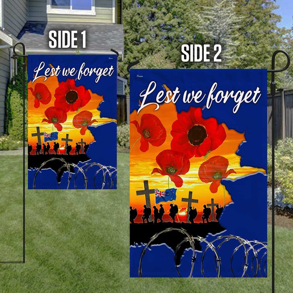 New Zealand Poppy Anzac Day Flag Lest We Forget DBD3403F - Image 6