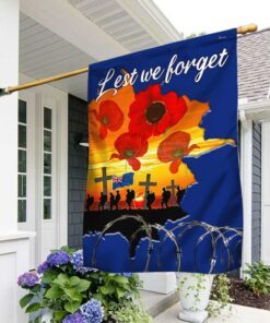 New Zealand Poppy Anzac Day Flag Lest We Forget DBD3403F