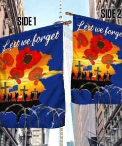 new zealand poppy anzac day flag lest we forget dbd3403f 8516
