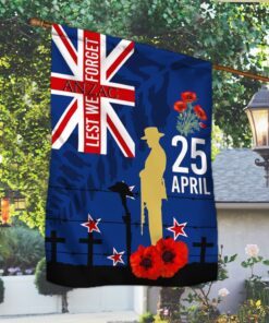 New Zealand Veteran Anzac Day Flag Lest We Forget LHA2077F