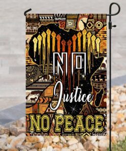 no justice no peace. african flag 8115