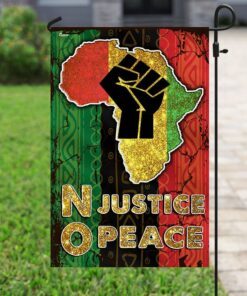 No Justice No Peace Africa Flag