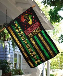 no justice no peace juneteenth flag 7025