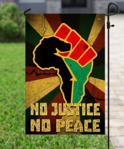 No Justice No Peace Proud Africa Flag