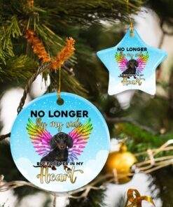 No Longer By My Side But Forever In My heart. Dachshund Lover Ceramic Ornament