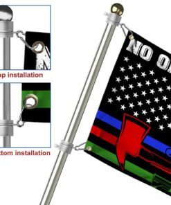 no one fights alone flag corrections dispatch ems nurse firefighter police millitary grommet flag mln318gf 2145