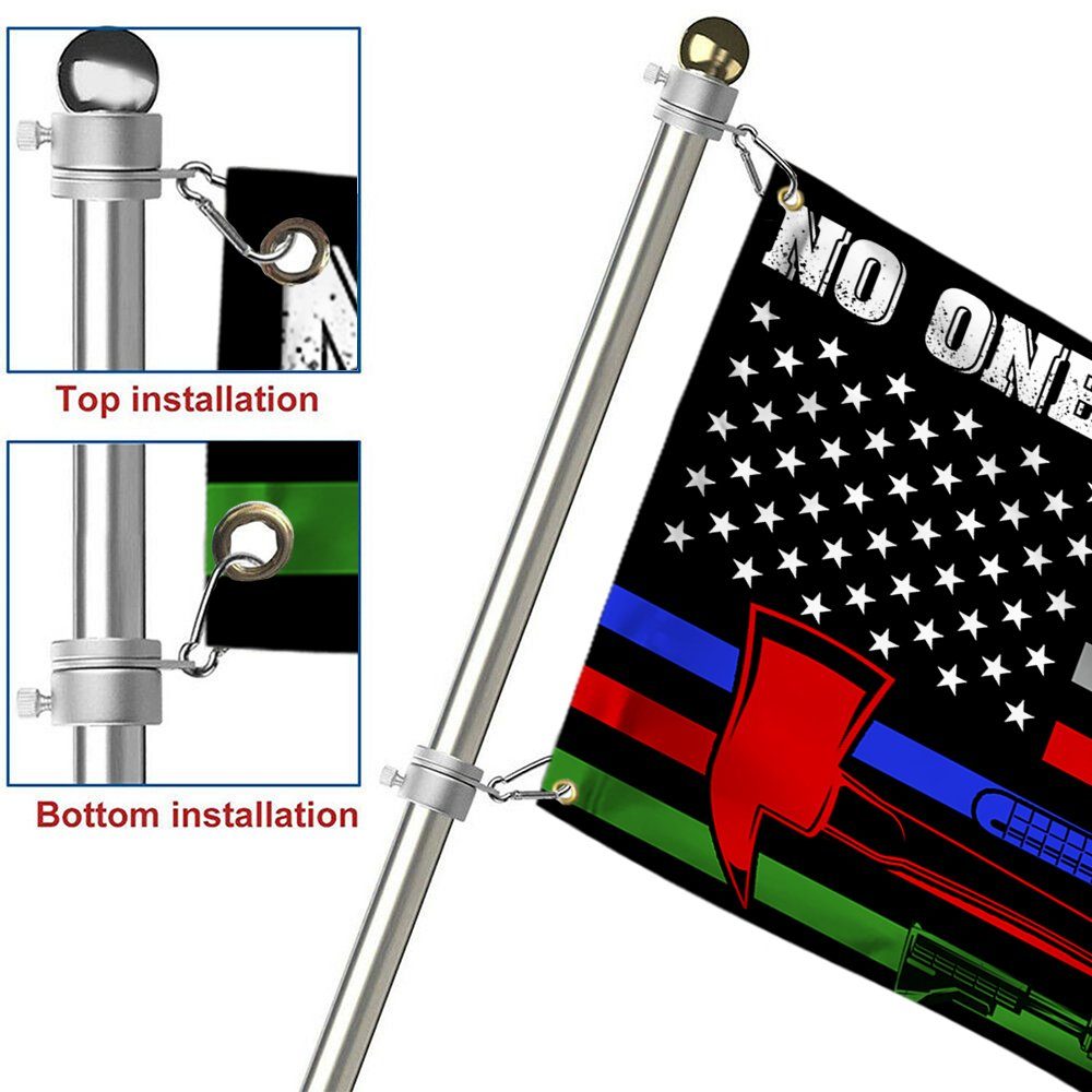 No One Fights Alone Flag Corrections Dispatch EMS Nurse Firefighter Police Millitary Grommet Flag MLN318GF - Image 6